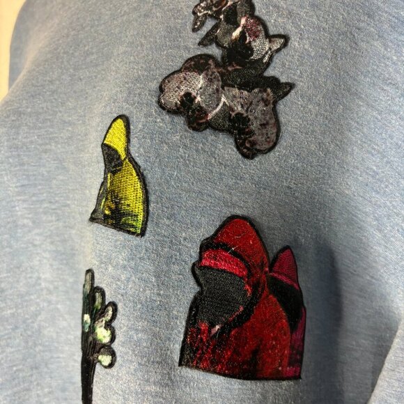 Christian Dior Women's Sz 3XL Embroidered Patch Crew Neck Stretch Sweater(1546) - Picture 4 of 6